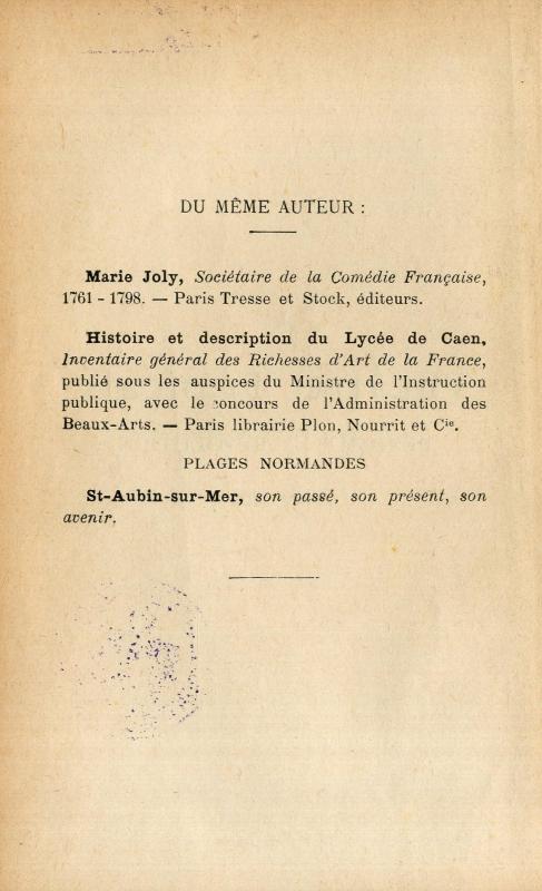 Le théâtre français pendant la Révolution 1789-1799 : avec plusieurs lettres inédites de Talma / Henry Lumière / lettre-préface de M. Jules Claretie