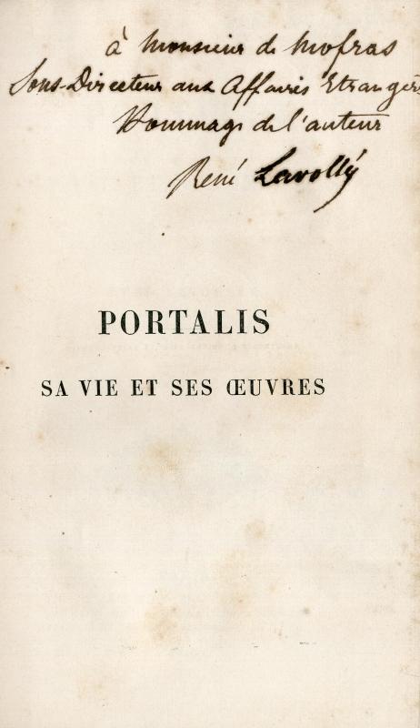 Portalis : sa vie, et ses oeuvres / par René Lavollée