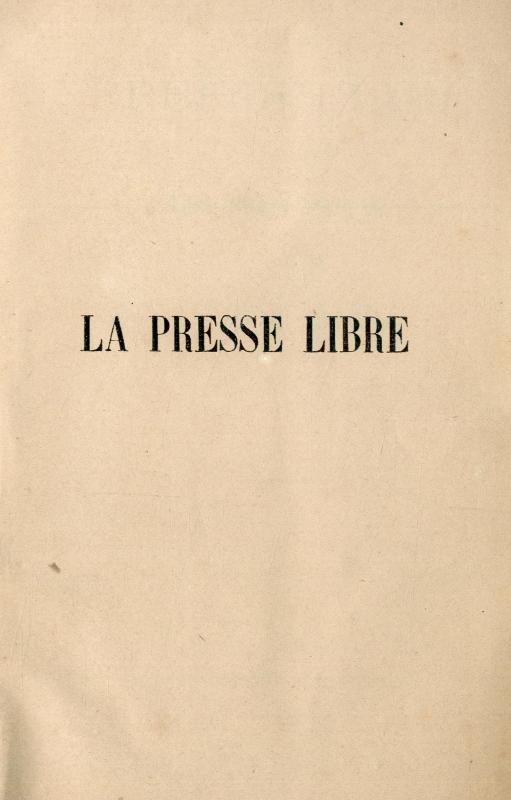 La Presse libre selon les principes de 1789 / par Ch.-L. Chassin