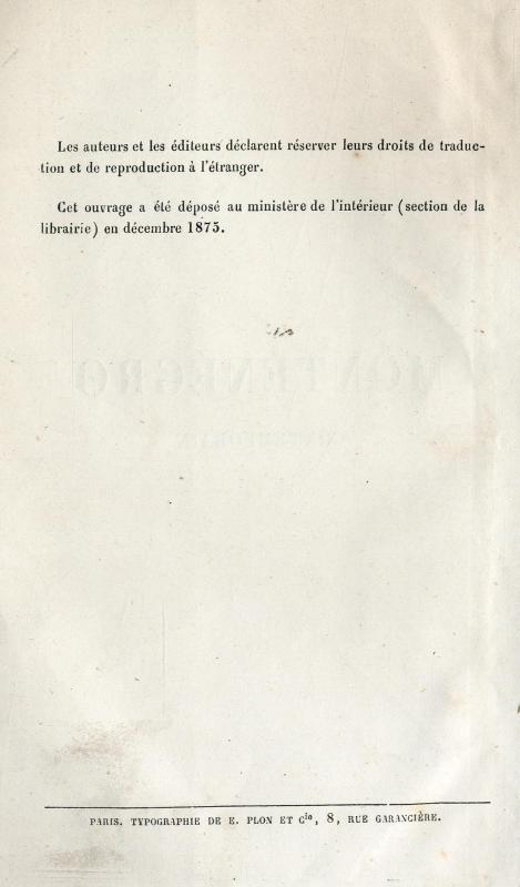 Le Monténégro contemporain : ouvrage orné d'une carte et de dix gravures / par G. Frilley ... et Jovan Wlahovitj...
