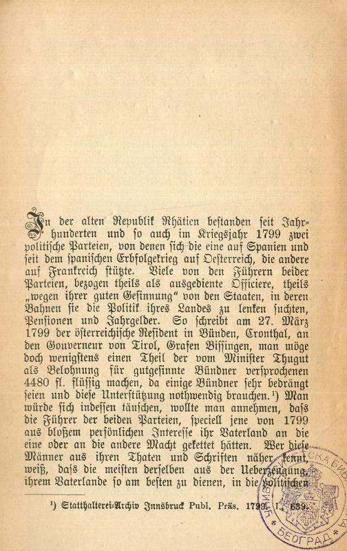 Die Büdner Geiseln in Innsbruck : (1799-1800) : ein Beitrag zur Geschichte des Völkerrechtes / von V. Genelin