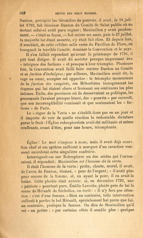 Le règne de la vertu : la dictature de Robespierre / Louis Madelin