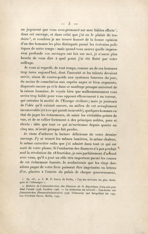 Lettres inédites de Frédéric Gentz à sir Francis d'Ivernois (1798-1803) / publiées par Otto Karmin