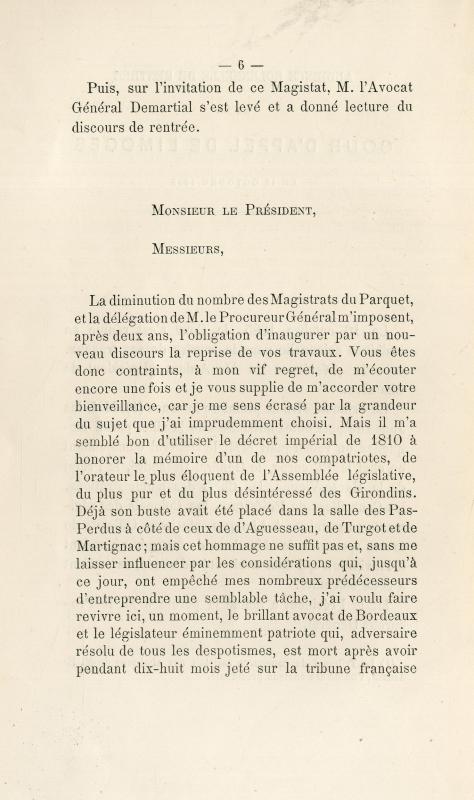 Vergniaud : 1753-1793 / discours prononcé par M. Demartial