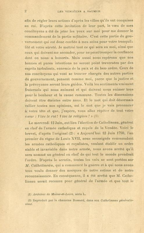 Les Vendéens à Saumur : (9-24 juin 1793) / F. Uzureau
