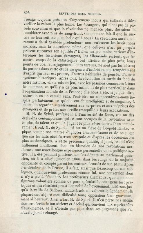 Les historiens allemands de la Révolution française / Henri de Sybel