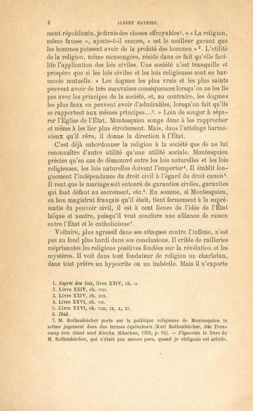 Les philosophes et la séparation de l'église et de l'état en France à la fin du XVIIIe siécle / Albert Mathiez
