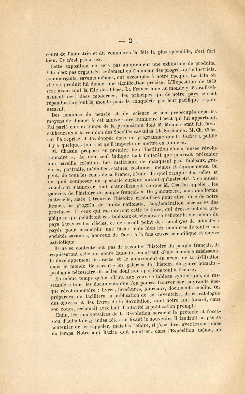 Le Centaire nationale : 1789-1889