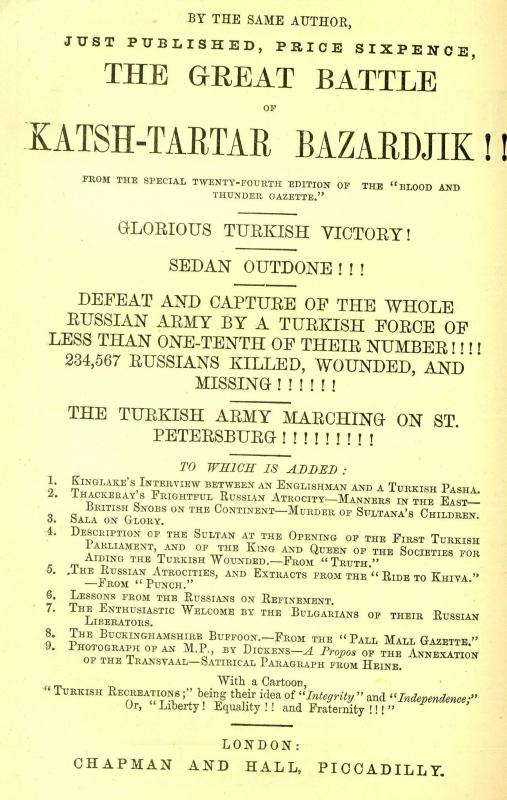 Appendix to sir T. Sinclair's Defence of Russia and the Christians of Turkey